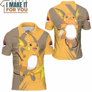 Pokemon Raichu Polo Shirt Best Pokemon Gifts for Your Loved Ones 3