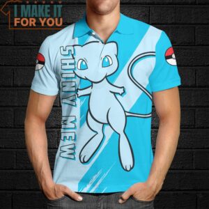 Pokemon Shiny Mew Polo Shirt Best Pokemon Gifts for Your Loved Ones 4