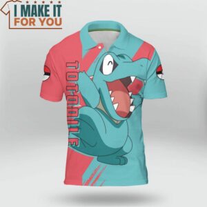 Pokemon Totodile Polo Shirt Top Pokemon Gifts for Adults 2