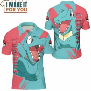 Pokemon Totodile Polo Shirt Top Pokemon Gifts for Adults 3