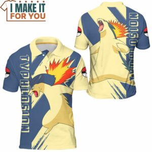 Pokemon Typhlosion Polo Shirt Top Pokemon Gifts for Adults 3