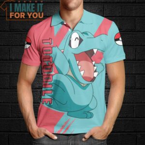 Pokemon Totodile Polo Shirt Top Pokemon Gifts for Adults 4