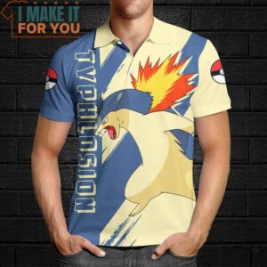 Pokemon Typhlosion Polo Shirt Top Pokemon Gifts for Adults 4