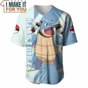 Pokemon Blastoise Baseball Jersey Gifts for Pokemon Lovers 2