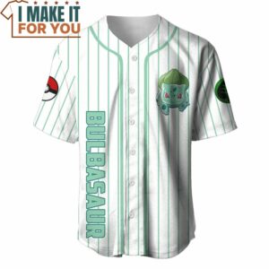 Pokemon Bulbasaur Custom Name Baseball Jersey Gifts for Pokemon Lovers 2