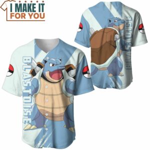 Pokemon Blastoise Baseball Jersey Gifts for Pokemon Lovers 3