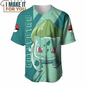 Pokemon Bulbasaur Cute Baseball Jersey Gifts for Pokemon Lovers 2