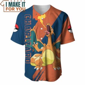 Pokemon Charizard Baseball Jersey Gifts for Pokemon Lovers 2