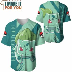 Pokemon Bulbasaur Cute Baseball Jersey Gifts for Pokemon Lovers 3
