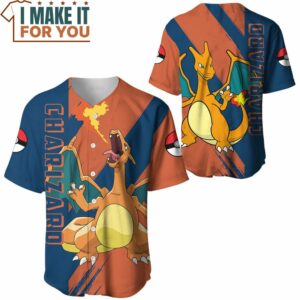 Pokemon Charizard Baseball Jersey Gifts for Pokemon Lovers 3