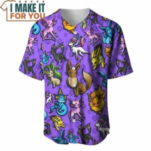 Pokemon Eevee All Type Baseball Jersey Gifts for Pokemon Lovers 2