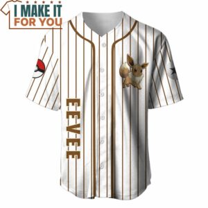 Pokemon Eevee Custom Name Baseball Jersey Gifts for Pokemon Lovers 2