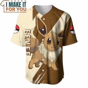 Pokemon Eevee Cute Baseball Jersey Pokemon Gifts for Men 2