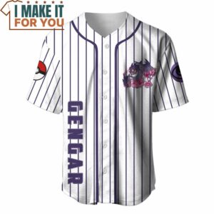 Pokemon Gengar Custom Name Baseball Jersey Pokemon Gifts for Men 2