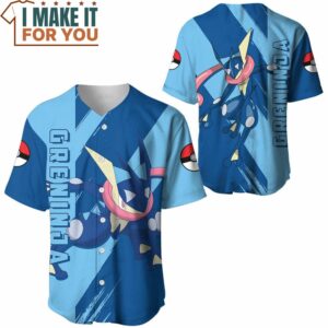 Pokemon Greninja Custom Baseball Jersey Pokemon Gifts for Men 3