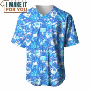Pokemon Ice Seamless Pattern Baseball Jersey Pokemon Gifts for Men 2