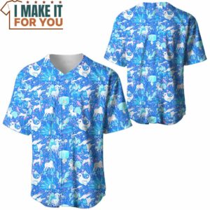 Pokemon Ice Seamless Pattern Baseball Jersey Pokemon Gifts for Men 3