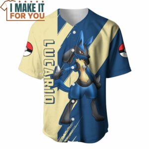 Pokemon Lucario Baseball Jersey Ultimate Gift for Pokemon Fan 2
