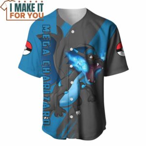 Pokemon Mega Charizard Baseball Jersey Ultimate Gift for Pokemon Fan 2