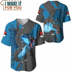 Pokemon Mega Charizard Baseball Jersey Ultimate Gift for Pokemon Fan 3