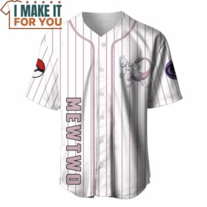 Pokemon Mewtwo Custom Name Baseball Jersey Ultimate Gift for Pokemon Fan 2