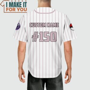 Pokemon Mewtwo Custom Name Baseball Jersey Ultimate Gift for Pokemon Fan 4