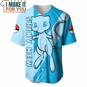 Pokemon Shiny Mew Baseball Jersey Ultimate Gift for Pokemon Fan 2