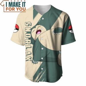 Pokemon Snorlax Baseball Jersey Perfect Present for Pokemon Fans 2