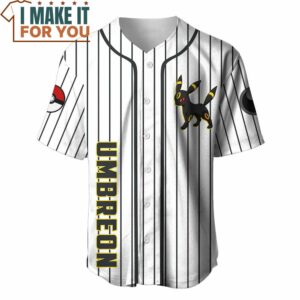 Pokemon Umbreon Custom Name Baseball Jersey Perfect Present for Pokemon Fans 2