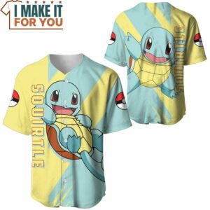 Pokemon Squirtle Baseball Jersey Perfect Present for Pokemon Fans 3