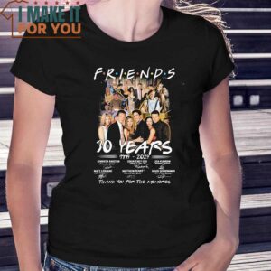 Friends Thank You For The Memories Signatures 30 Years 1994 2024 Shirt 2