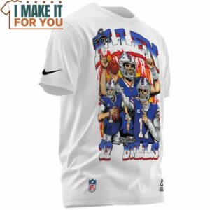 Buffalo Bills 17 Josh Allen Signed 3D shirt 2