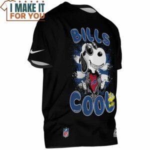 Buffalo Bills Cool Snoopy Black AOP T Shirt 2