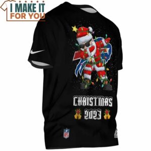 Buffalo Bills Dabbing Santa Black T Shirt 2