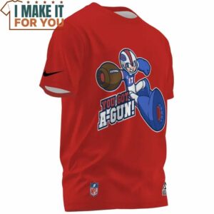 Buffalo Bills Mega Man Red 3D T Shirt 2
