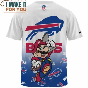 Buffalo Bills x Mario 3D T Shirt 2