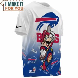 Buffalo Bills x Mario 3D T Shirt 3
