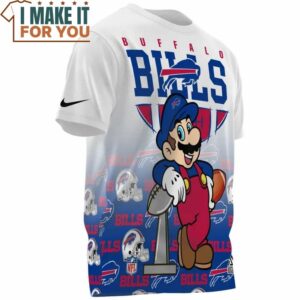 Buffalo Bills x Mario Champion Fullprinted T Shirt 3
