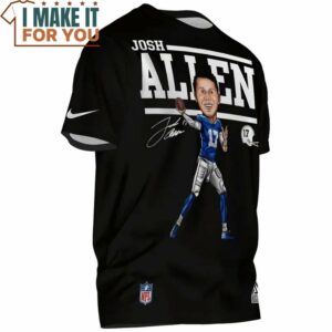 Josh Allen 17 x Buffalo Bills Signature T Shirt 2