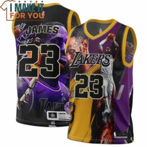 James 23 Lakers Beautiful 3D Art Jersey, Gifts for LeBron James Fans James 23 Lakers Beautiful 3D Art Jersey, Gifts for LeBron James Fans