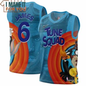 James 6 Tune Squad 3D Art Jersey, Gifts for LeBron James Fans James 6 Tune Squad 3D Art Jersey, Gifts for LeBron James Fans