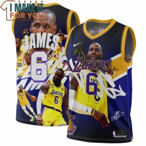 James Laker 6 Signature 3D Art Jersey, Best LeBron James Gifts for Any Occasion