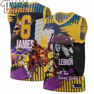 Lebron James 6 Lakers All Time Scoring Leader AOP Jersey, Perfect LeBron James Gift for Every Fan Lebron James 6 Lakers All Time Scoring Leader AOP Jersey, Perfect LeBron James Gift for Every Fan