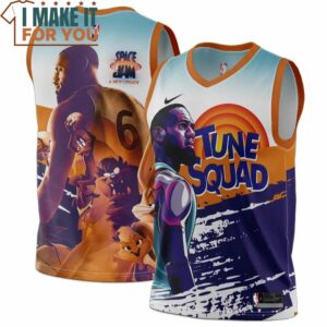 Lebron James 6 x Tune Squad Space Jam AOP Jersey, Perfect LeBron James Gift for Every Fan
