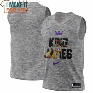 Lebron James King James Nike Gray Jersey, Perfect LeBron James Gift for Every Fan