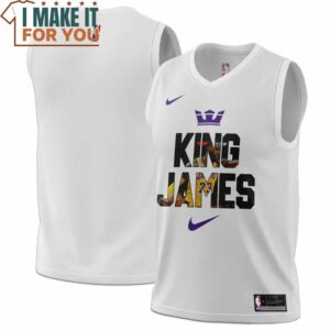 Lebron James King James Nike White Jersey, Best LeBron James Gifts for Any Occasion