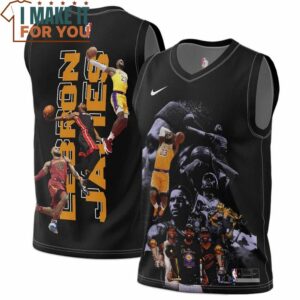 Lebron James Laker 23 Champion Black Jersey, Gifts for LeBron James Fans