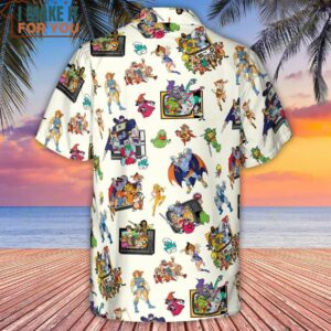80s Famous Cartoon Characters Pattern Hawaiian Shirt 3