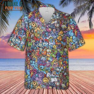 80s Throwback Cartoon Pattern Hawaiian Shirt 2