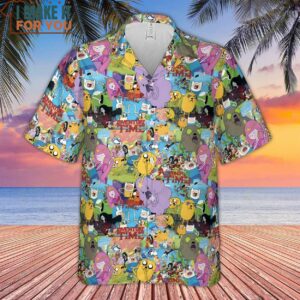 Adventure Time Characters Pattern Hawaiian Shirt 2 2